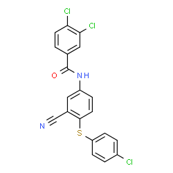 3,4-DICHLORO-N-(4-[(4-CHLOROPHENYL)SULFANYL]-3-CYANOPHENYL)BENZENECARBOXAMIDE Structure