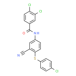 3,4-DICHLORO-N-(4-[(4-CHLOROPHENYL)SULFANYL]-3-CYANOPHENYL)BENZENECARBOXAMIDE picture