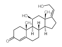 Pregna-4,17(20)-dien-3-one,11,21-dihydroxy-, (11b,17Z)- (9CI) structure