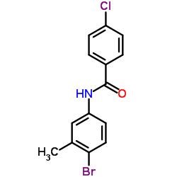 N-(4-Bromo-3-methylphenyl)-4-chlorobenzamide结构式