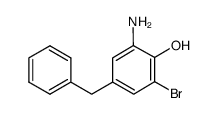 3-benzyl-5-bromo-6-hydroxyaniline Structure
