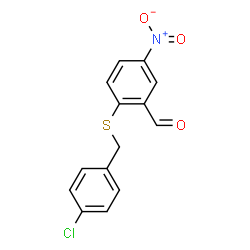 2-(4-CHLOROBENZYLTHIO)-5-NITROBENZALDEHYDE structure