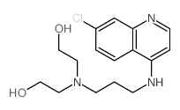 2-[3-[(7-chloroquinolin-4-yl)amino]propyl-(2-hydroxyethyl)amino]ethanol结构式