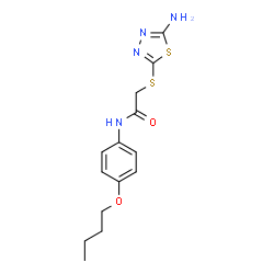 2-[(5-AMINO-1,3,4-THIADIAZOL-2-YL)THIO]-N-(4-BUTOXYPHENYL)ACETAMIDE结构式
