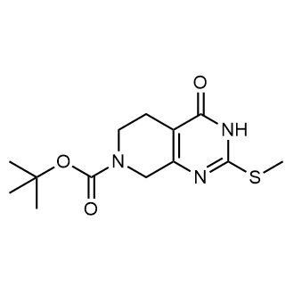 tert-Butyl 2-(methylthio)-4-oxo-4,5,6,8-tetrahydropyrido[3,4-d]pyrimidine-7(3H)-carboxylate structure