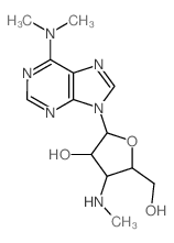 2-(6-dimethylaminopurin-9-yl)-5-(hydroxymethyl)-4-methylamino-oxolan-3-ol structure