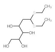 6,6-bis(ethylsulfanyl)hexane-1,2,3,4-tetrol structure