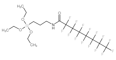 N-(3-三乙氧基甲硅烷基丙基)全氟辛酰胺结构式