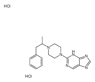 2-(4-(alpha-Methyl)phenethyl-1-piperazinyl)-9H-purine dihydrochloride Structure