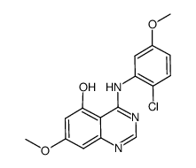 4-[(2-chloro-5-methoxyphenyl)amino]-7-methoxyquinazolin-5-ol Structure