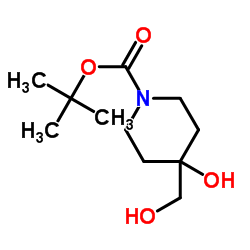 2-Methyl-2-Propanyl 4-Hydroxy-4-(Hydroxymethyl)-1-Piperidinecarboxylate Structure