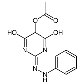 [4,6-dioxo-2-(2-phenylhydrazinyl)-1H-pyrimidin-5-yl] acetate Structure