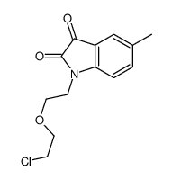 1-[2-(2-chloroethoxy)ethyl]-5-methylindole-2,3-dione结构式