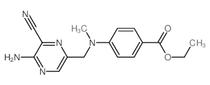 ethyl 4-[(5-amino-6-cyano-pyrazin-2-yl)methyl-methyl-amino]benzoate Structure