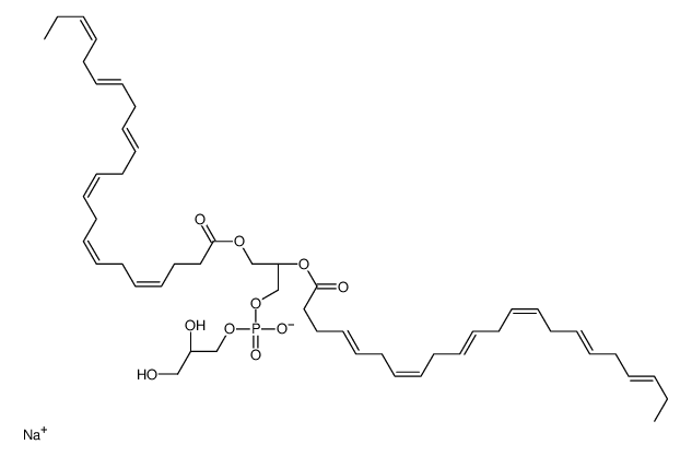 sodium,[(2R)-2,3-bis[[(4Z,7Z,10Z,13Z,16Z,19Z)-docosa-4,7,10,13,16,19-hexaenoyl]oxy]propyl] 2,3-dihydroxypropyl phosphate Structure