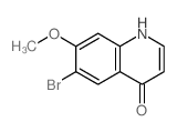 6-溴-7-甲氧基喹啉-4(1H)-酮结构式