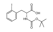 Boc-2-碘-D-苯丙氨酸结构式