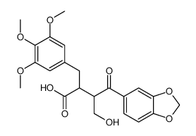 4-benzo[1,3]dioxol-5-yl-3-hydroxymethyl-4-oxo-2-(3,4,5-trimethoxy-benzyl)-butyric acid结构式