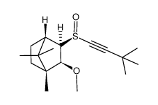 (Rs,1R,2S,3R)-2-methoxy-3-(3,3-dimethyl-1-butynylsulfinyl)bornane结构式