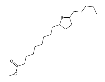 methyl 9-(5-pentylthiolan-2-yl)nonanoate结构式