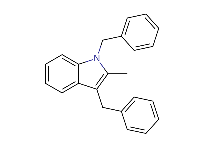 1,3-dibenzyl-2-methylindole Structure