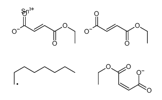 ethyl (Z,Z,Z)-9-[(4-ethoxy-1,4-dioxobut-2-enyl)oxy]-9-octyl-4,7,11-trioxo-3,8,10-trioxa-9-stannatetradeca-5,12-dien-14-oate结构式