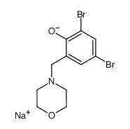 2,4-dibromo-6-morpholin-4-ylmethyl-phenol, sodium salt结构式