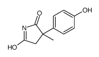 3-(4-hydroxyphenyl)-3-methylpyrrolidine-2,5-dione结构式