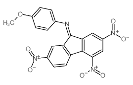 Benzenamine,4-methoxy-N-(2,4,7-trinitro-9H-fluoren-9-ylidene)-结构式