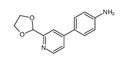 4-[2-(1,3-dioxolan-2-yl)pyridin-4-yl]aniline结构式