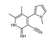 3-Pyridinecarbonitrile,2-amino-5,6-dimethyl-4-(1-methyl-1H-pyrrol-2-yl)-(9CI)结构式