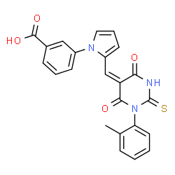 3-(2-{(E)-[1-(2-methylphenyl)-4,6-dioxo-2-thioxotetrahydropyrimidin-5(2H)-ylidene]methyl}-1H-pyrrol-1-yl)benzoic acid picture