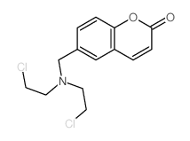 6-[bis(2-chloroethyl)aminomethyl]chromen-2-one结构式