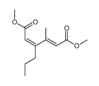 (2E,4Z)-3-Methyl-4-propyl-2,4-hexadienedioic acid dimethyl ester结构式