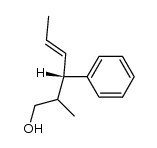 (3S,4E)-2-methyl-3-phenylhex-4-en-1-ol结构式