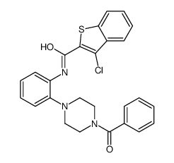 Benzo[b]thiophene-2-carboxamide, N-[2-(4-benzoyl-1-piperazinyl)phenyl]-3-chloro- (9CI) Structure