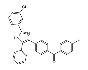 [4-[2-(3-chlorophenyl)-4-phenyl-1H-imidazol-5-yl]phenyl]-(4-fluorophenyl)methanone Structure