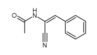 N-(1-cyano-2-phenylethenyl) acetamide Structure