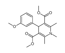 dimethyl 4-(3-methoxyphenyl)-1,2,6-trimethyl-4H-pyridine-3,5-dicarboxylate结构式