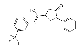 5-oxo-1-phenyl-N-[3-(trifluoromethyl)phenyl]pyrrolidine-3-carboxamide Structure