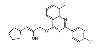 Acetamide, N-cyclopentyl-2-[[2-(4-fluorophenyl)-8-methyl-4-quinazolinyl]thio]- (9CI)结构式