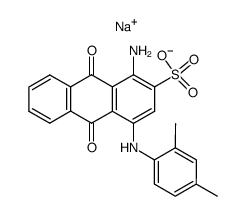 1-Amino-4-[(2,4-dimethylphenyl)amino]-9,10-dihydro-9,10-dioxo-2-anthracenesulfonic acid sodium salt结构式