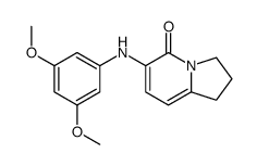 6-(3,5-DIMETHOXYPHENYLAMINO)-2,3-DIHYDRO-1H-INDOLIZIN-5-ONE structure