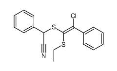 ((Z)-2-Chloro-1-ethylsulfanyl-2-phenyl-vinylsulfanyl)-phenyl-acetonitrile结构式