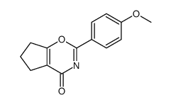 2-(4-methoxyphenyl)-6,7-dihydro-5H-cyclopenta[e][1,3]oxazin-4-one结构式