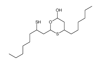 4-hexyl-2-(2-sulfanyloctyl)-1,3-oxathian-6-ol Structure