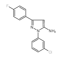1-(3-CHLOROPHENYL)-3-(4-FLUOROPHENYL)-1H-PYRAZOL-5-AMINE结构式