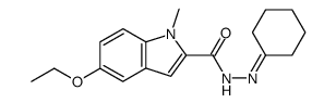5-Ethoxy-1-methyl-1H-indole-2-carboxylic acid cyclohexylidene-hydrazide结构式