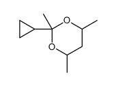 2-cyclopropyl-2,4,6-trimethyl-1,3-dioxane Structure