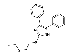 2-(2-ethylsulfanylethylsulfanyl)-4,5-diphenyl-1H-imidazole结构式